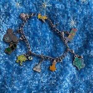 Kids Disney Charm Bracelet - Silver and Multicolor